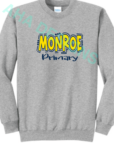 Monroe Primary Doodle Crewneck Sweatshirt - Ordering Ends 11/25