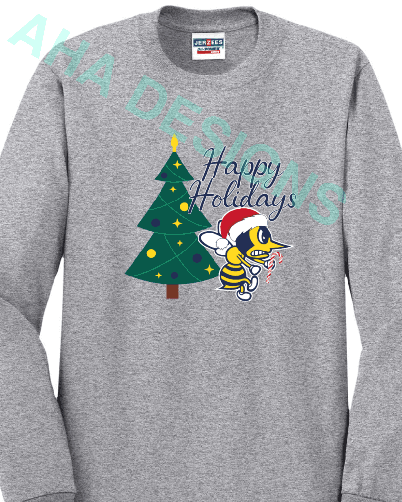 Monroe Primary Happy Holidays Long Sleeve T-Shirt - Ordering Ends 11/25