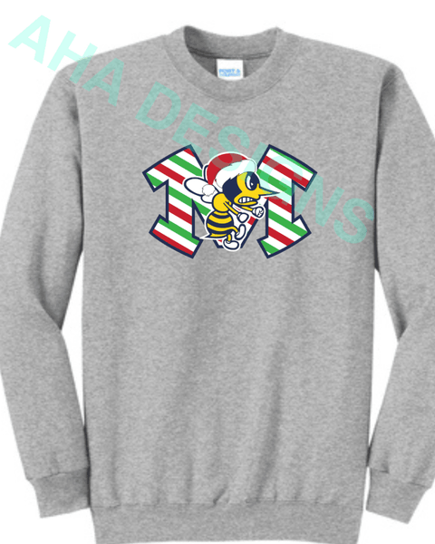 Monroe Primary Santa Logo Crewneck Sweatshirt - Ordering Ends 11/25 Unisex Small / Gray