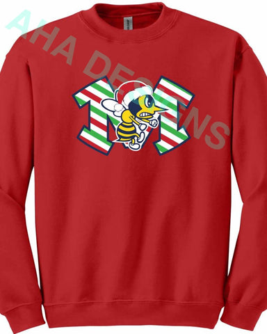 Monroe Primary Santa Logo Crewneck Sweatshirt - Ordering Ends 11/25 Unisex Small / Red