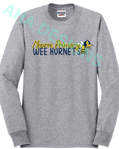 Monroe Primary Wee Hornets Long Sleeve T-Shirt - Ordering Ends 11/25