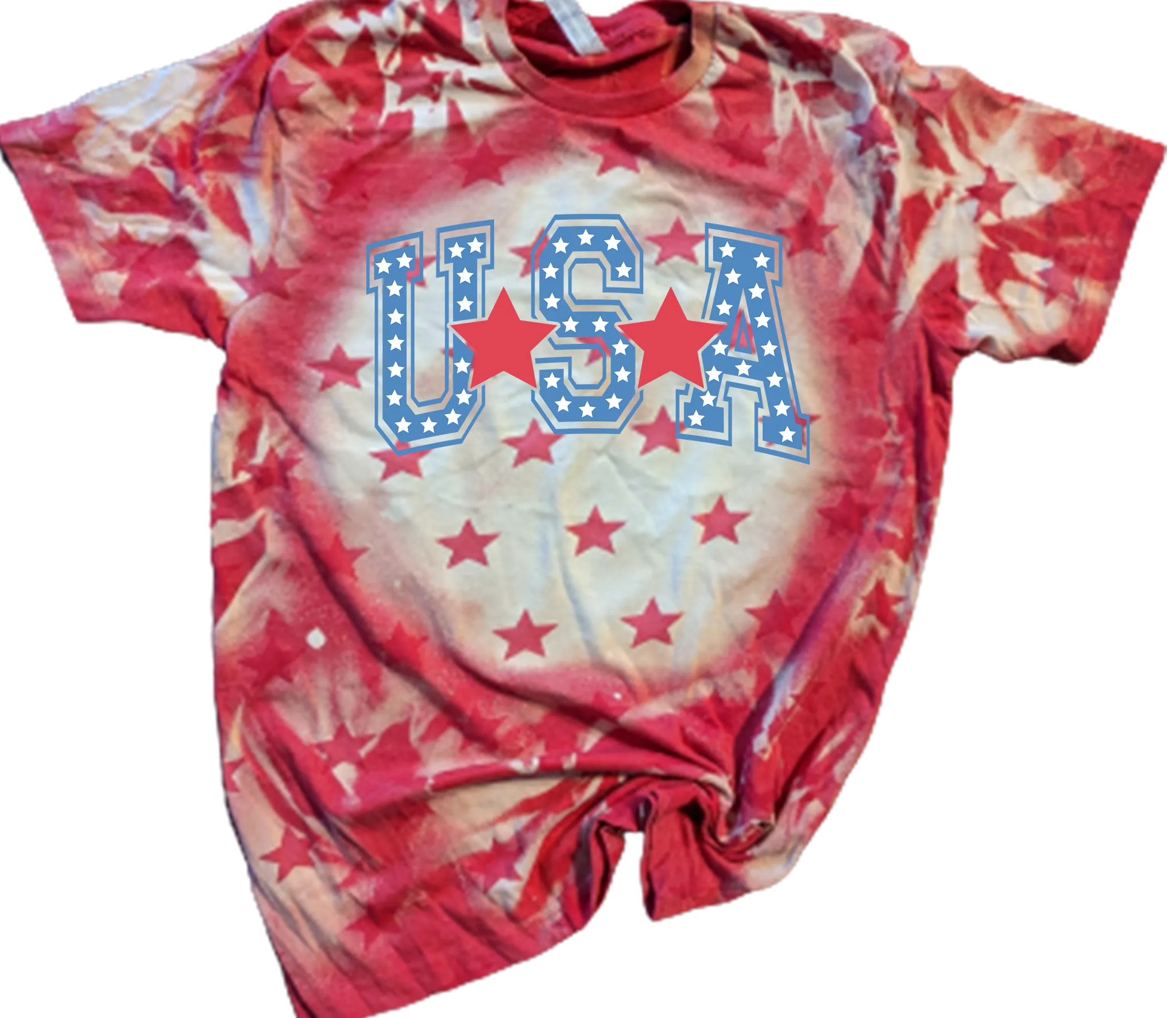 Denim or Red Bleached USA Star Code Five T-shirt