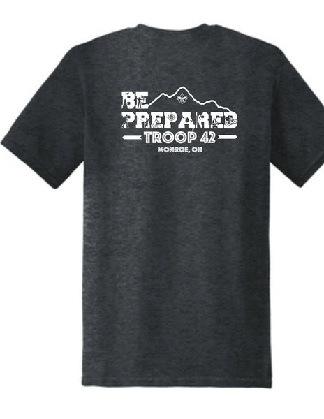 BSA Troop 42 Dark Heather Gray Tee