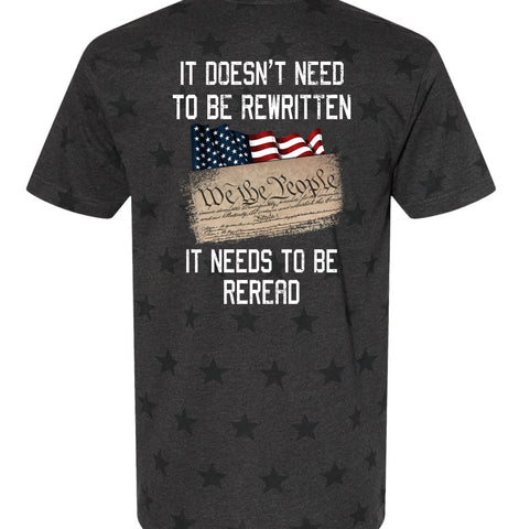 1776 It Needs Reread Star T-shirt Code Five