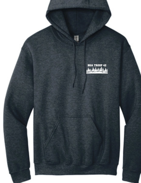 BSA Troop 42 Dark Heather Gray Hoodie