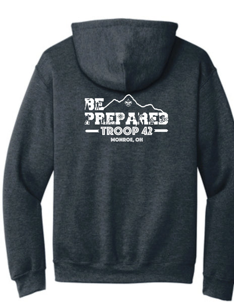 BSA Troop 42 Dark Heather Gray Hoodie