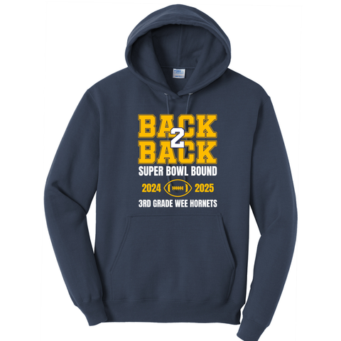 3rd Grade Back 2 Back Super Bowl Bound Hooded Sweatshirt