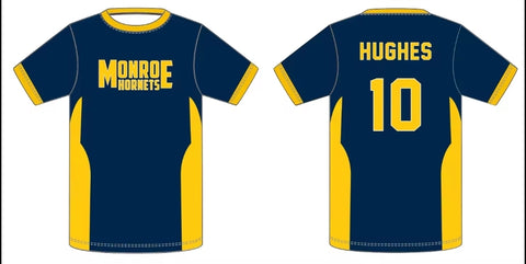 2025 Fully Sublimated Navy/Gold TEE