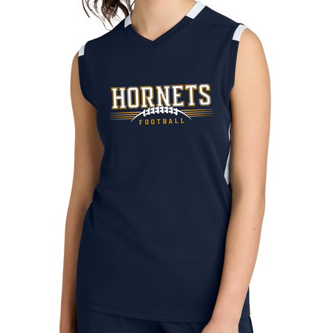 2025 Hornets Football Navy Sleeveless V-neck