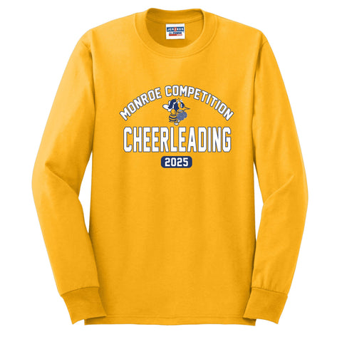 2025 Adult Monroe Cheerleading Competition Gold Long Sleeve Tee