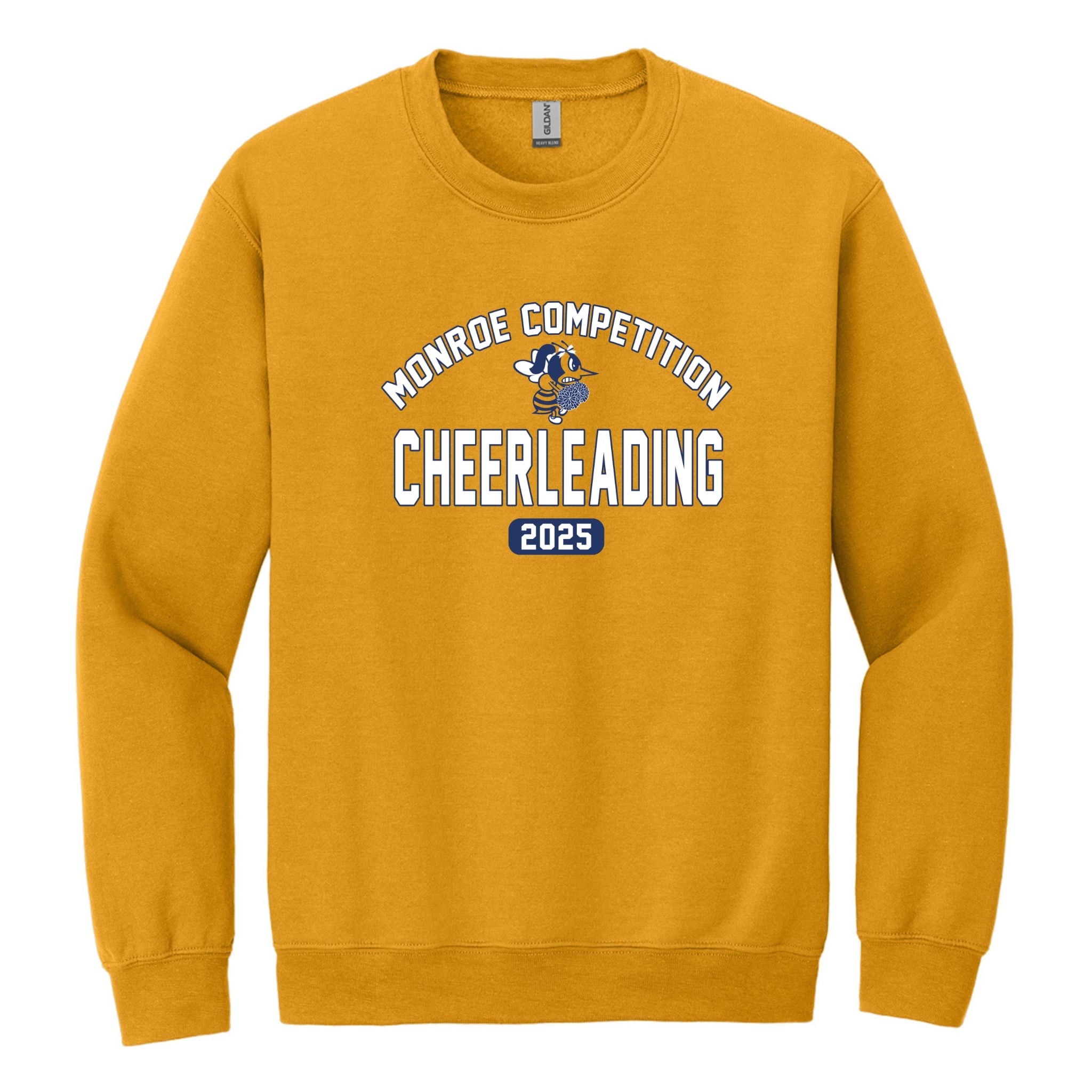 2025 Adult Monroe Cheerleading Competition Gold Crewneck Sweatshirt
