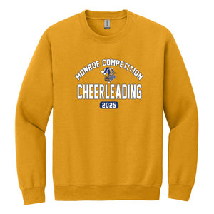 2025 Adult Monroe Cheerleading Competition Gold Crewneck Sweatshirt