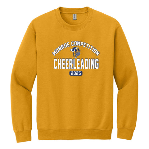 2025 Adult Monroe Cheerleading Competition Gold Crewneck Sweatshirt
