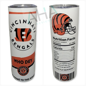 Bengals Who Dey Welcome to the Jungle 20oz Tumbler