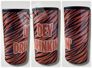 Skinny Stainless Steel Bengals Can Cooler Tumbler