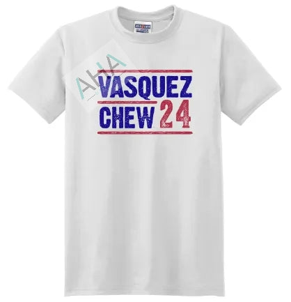 'Vasquez Chew 2024.' White Tee