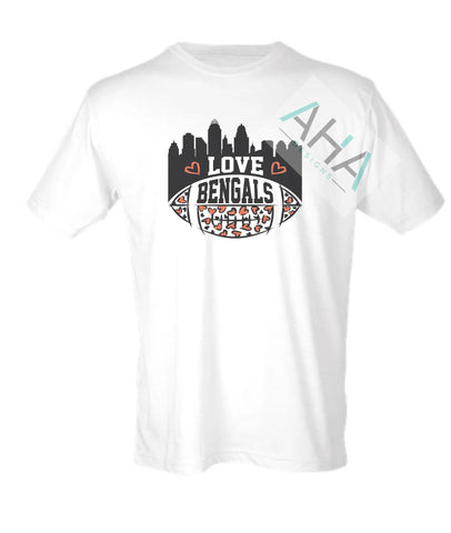 Love Bengals White Tee