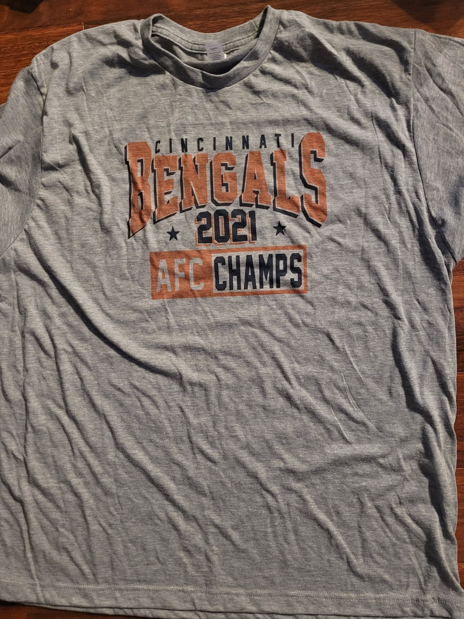 XL gray Bengals AFC champs tee