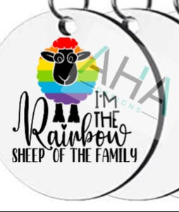 Rainbow Sheep of the Family keychain