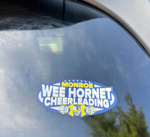 WEE HORNET CHEERLEADING Car Decal