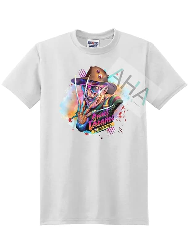 'Sweet Dreams are made of this' Freddy Krueger  white t-shirt