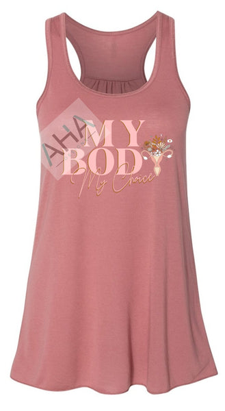 My Body My Choice Flowy Racerbank Tank