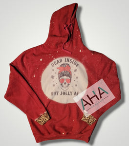 Bleached 'Dead Inside but Jolly AF' hooded sweatshirt