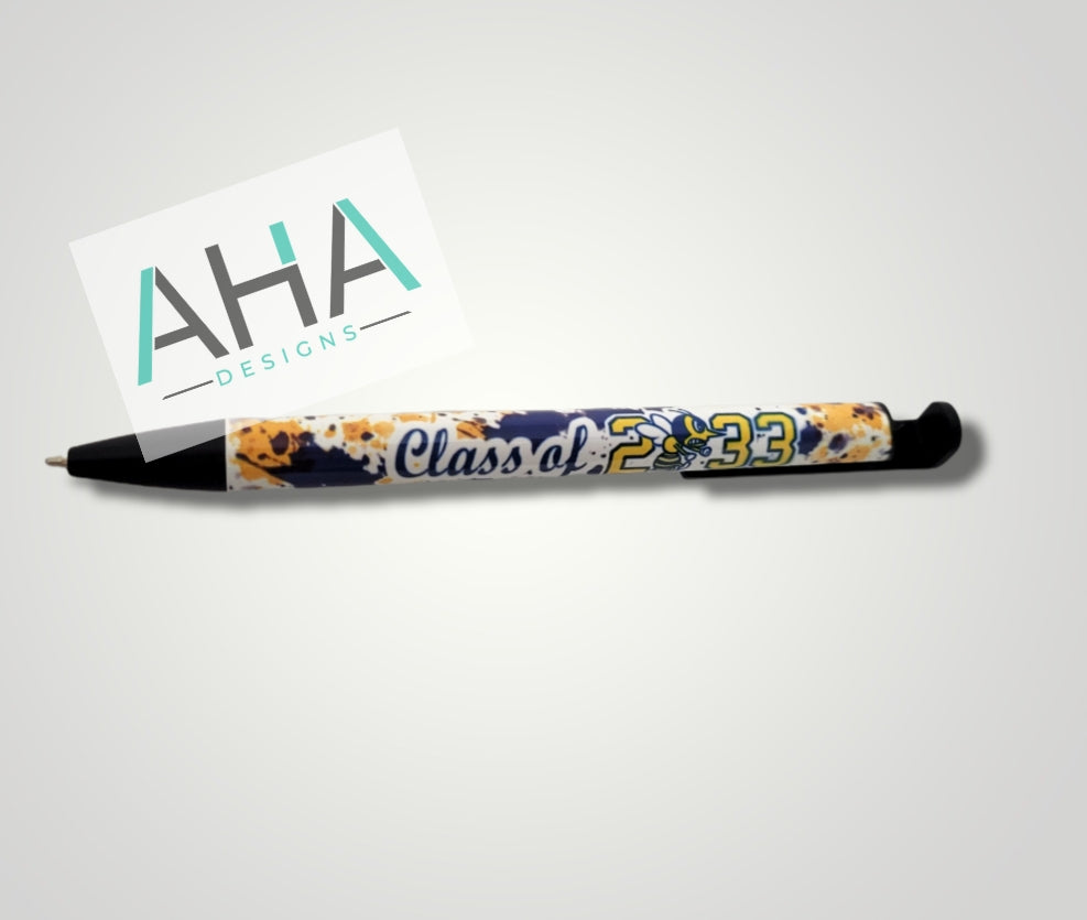 Monroe Hornets Splatter 'CLASS OF'  Pen / Phone Stand