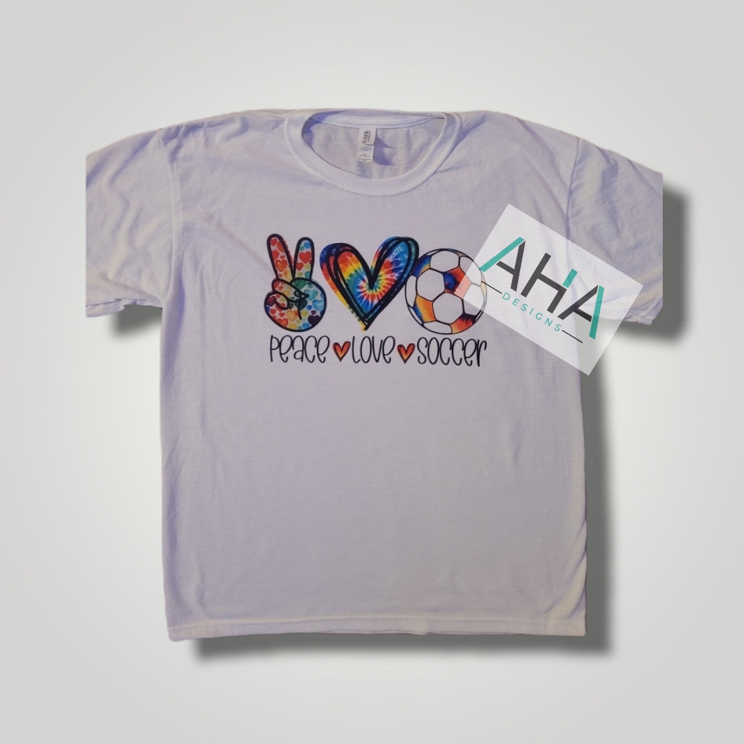 'Peace Love Soccer' tee