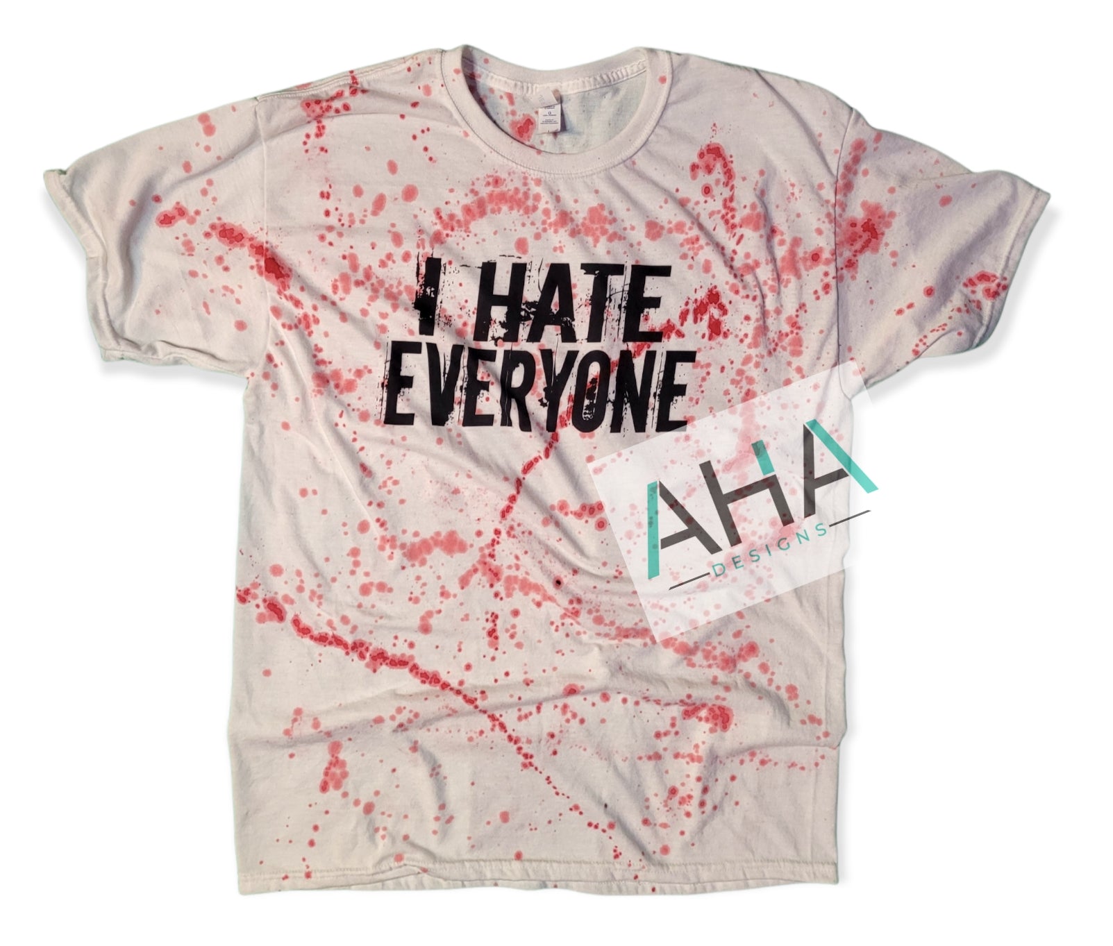 'I Hate Everyone'' tee with splatter