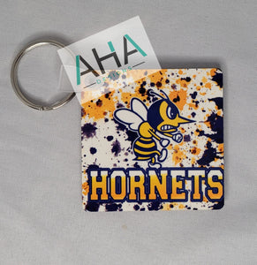 Hornets Splatter Keychain