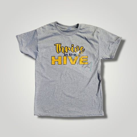 Thrive in the Hive Gray Tee