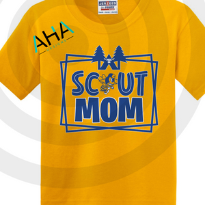 Pack 54 Cub Scouts "Scout Mom" Gold Tee