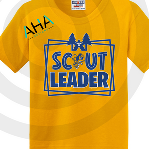 Pack 54 Cub Scouts "Scout Leader" Gold Tee