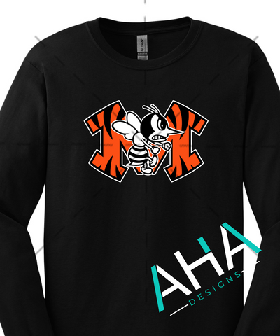 Bengals Hornets Black Long Sleeve Tee