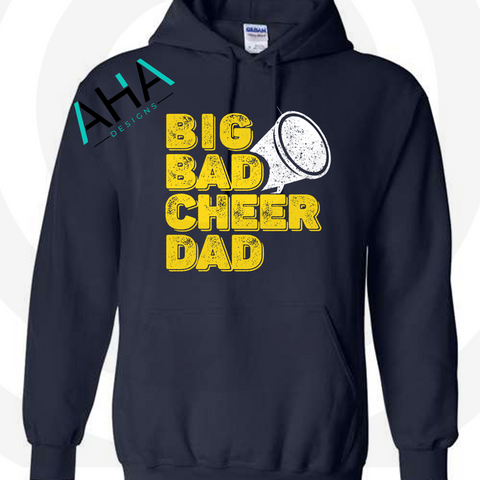Big Bad Cheer Dad Navy Hoodie