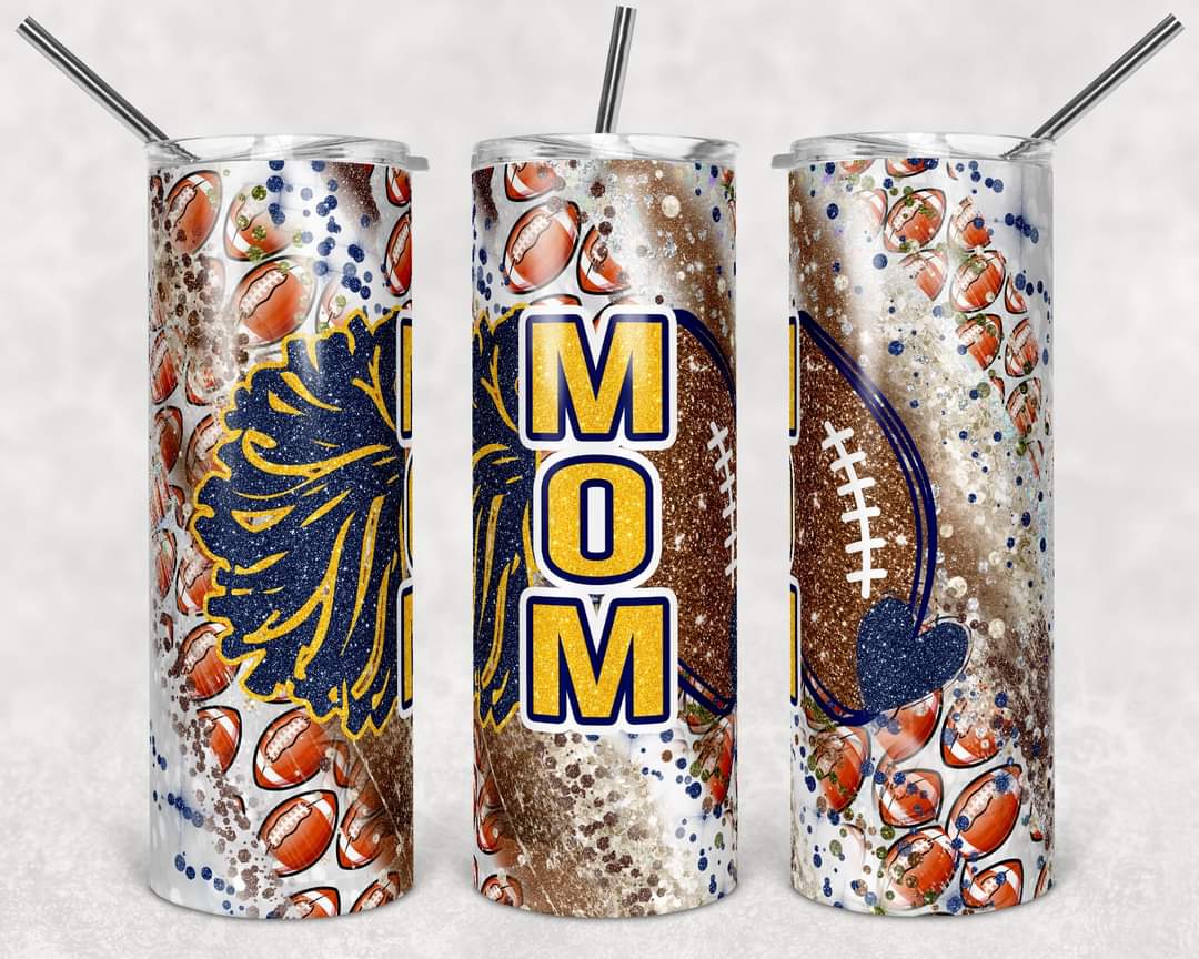 Football and Cheer Mom Tumbler