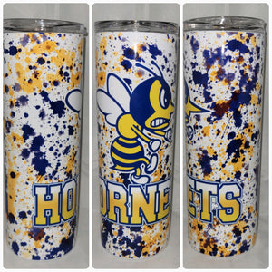 20oz Hornets Splatter Tumbler