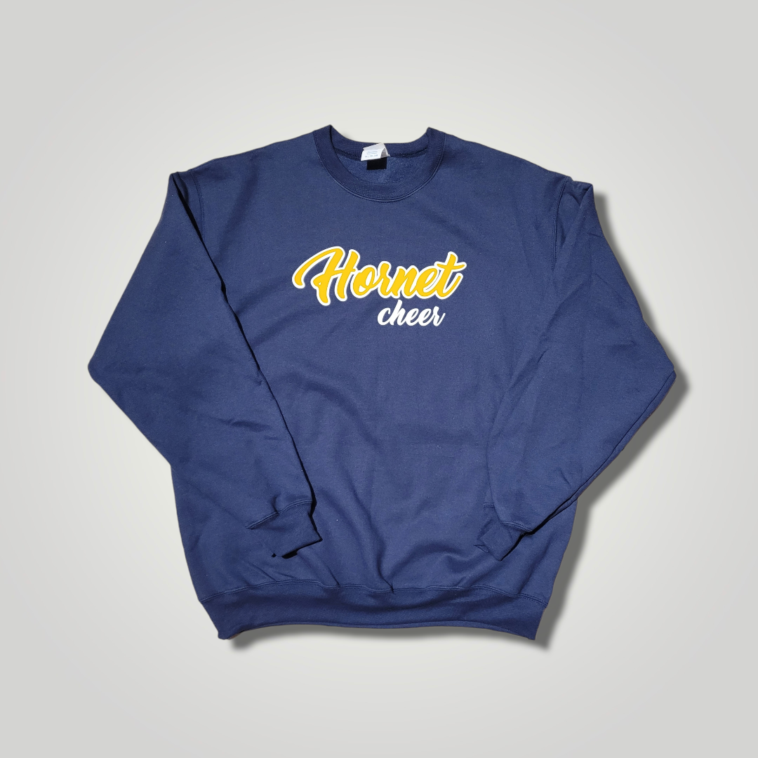 Hornet Cheer Navy Crew Sweatshirt