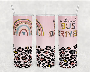 Leopard School Bus Driver Tumbler