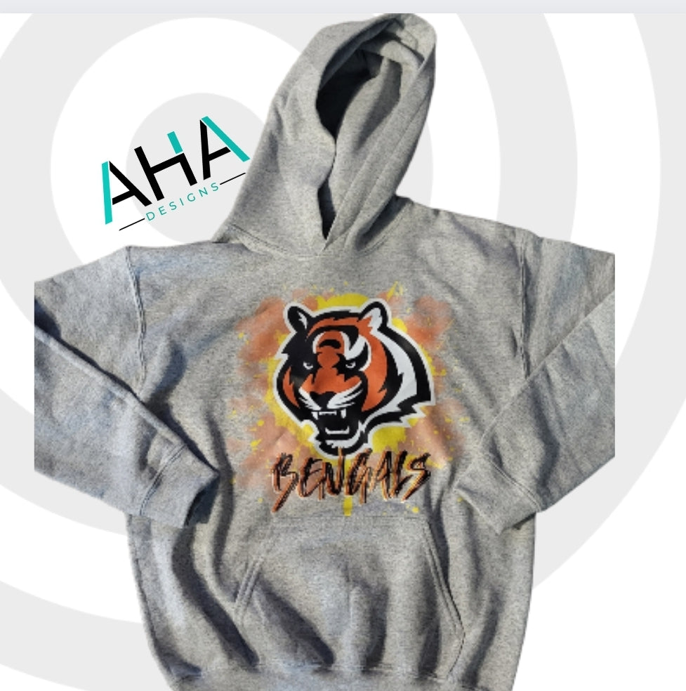 Bengals Tiger Gray Hoodie