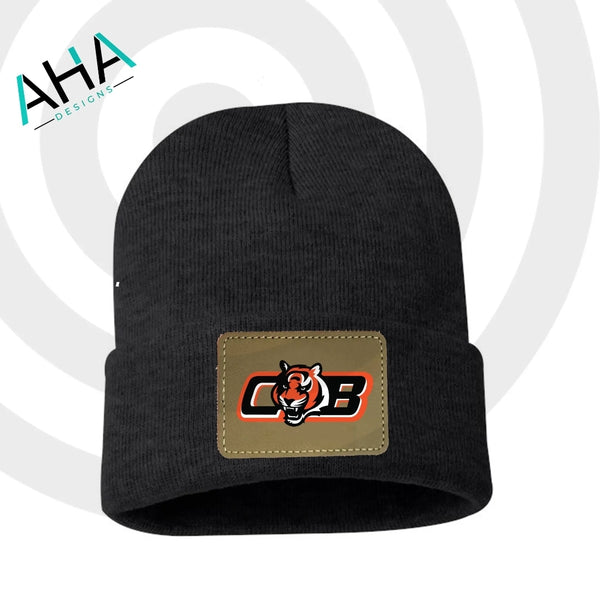 CB Bengals Beanie with Leatherette Patch