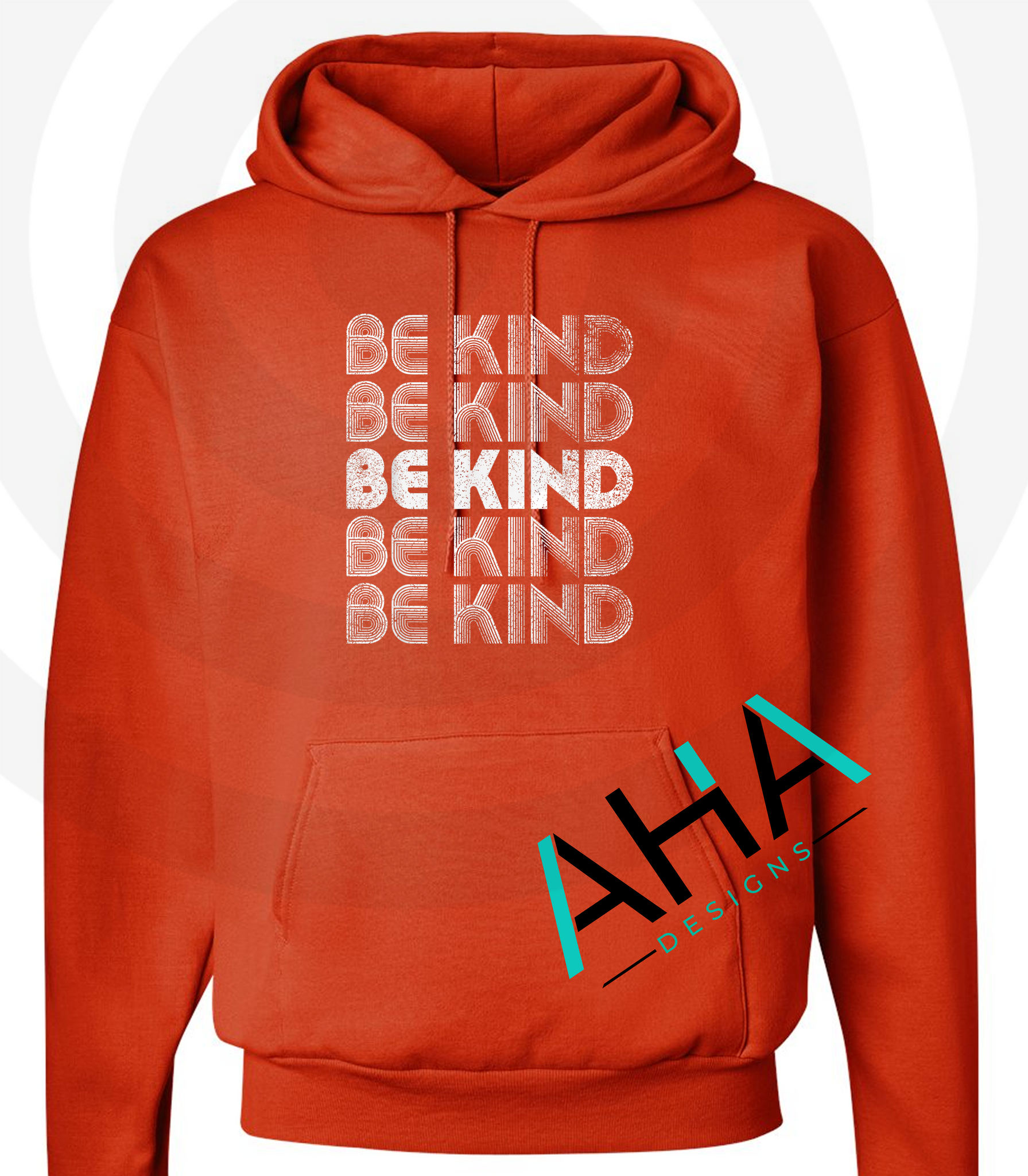Stacked Be Kind Orange Hoodie [Unity Day Bullying Awareness]