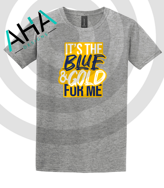 BLUE & GOLD DAY [PRE-ORDER] It's The Blue & Gold For Me Tee (Navy/Gray/White/Gold)