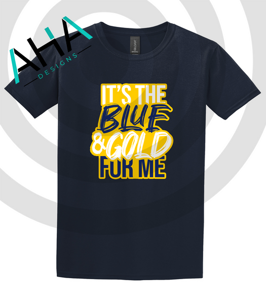 BLUE & GOLD DAY [PRE-ORDER] It's The Blue & Gold For Me Tee (Navy/Gray/White/Gold)