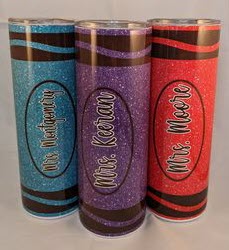 Customized Teacher Crayon Tumbler