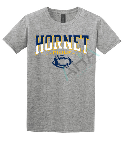 Hornet Pride with Football Gray Tee