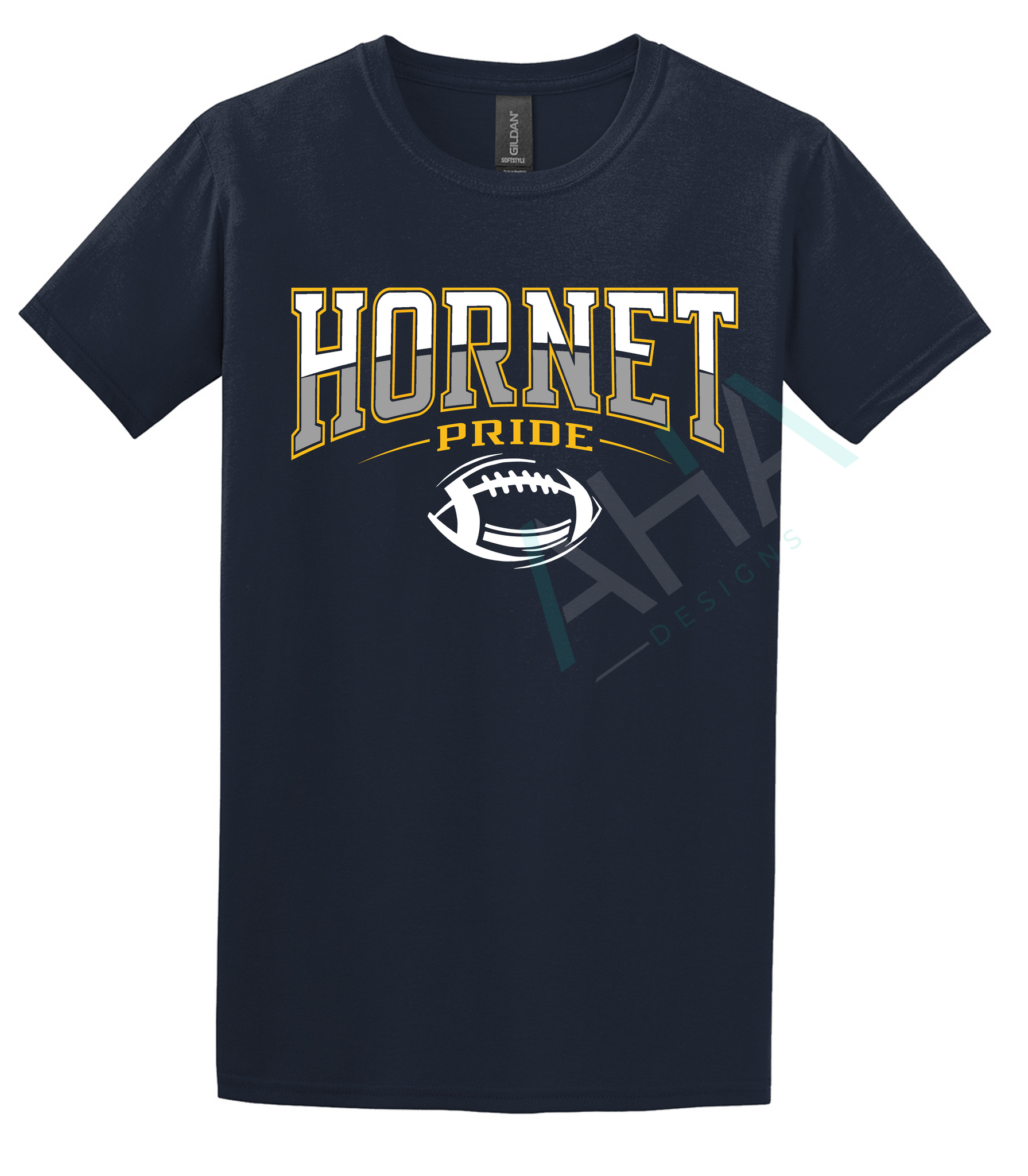 Hornet Pride with Football Navy Tee