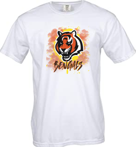 Go Bengals Tiger Stripe White Tee – AHA Designs LLC