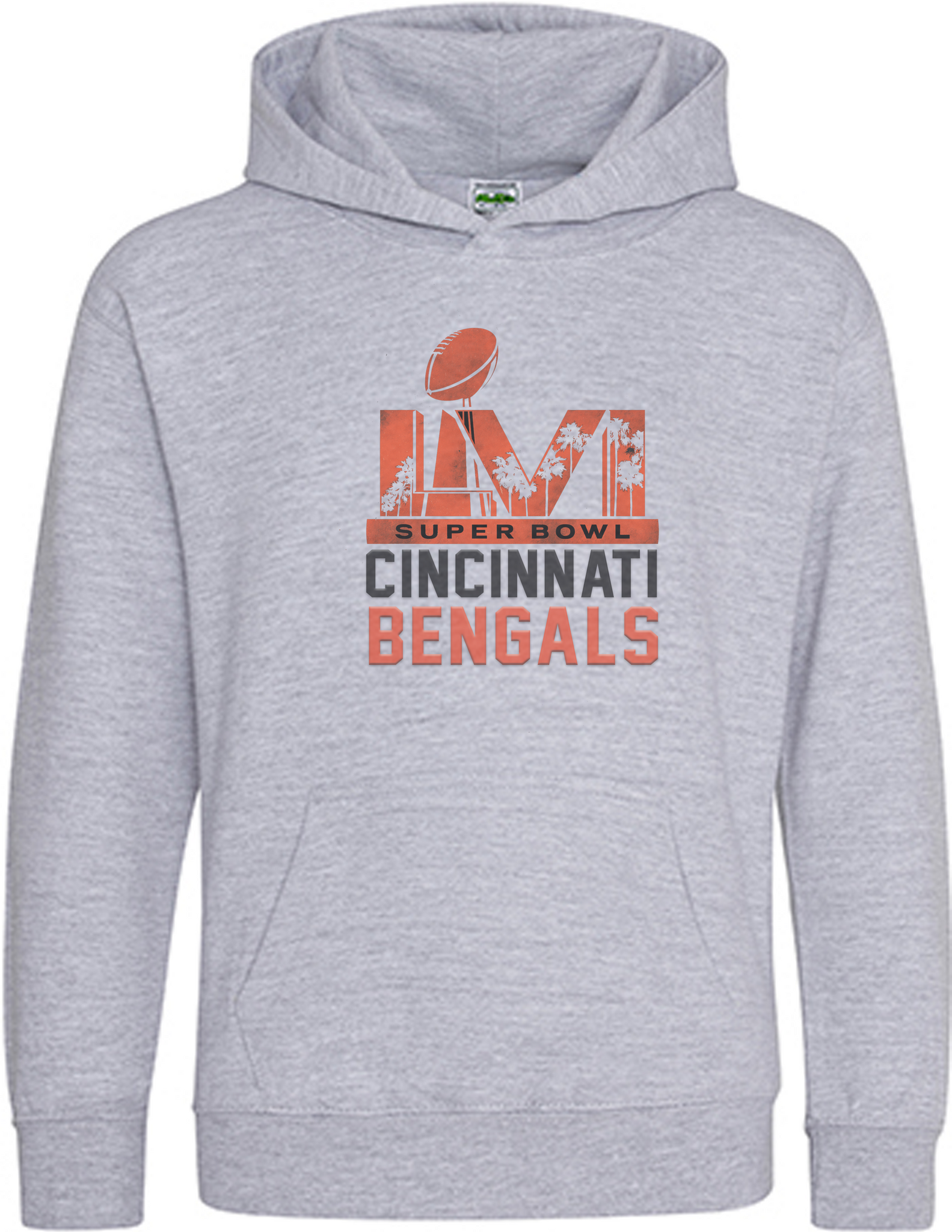 Bengals Super Bowl LVI Gray Hooded Sweatshirt